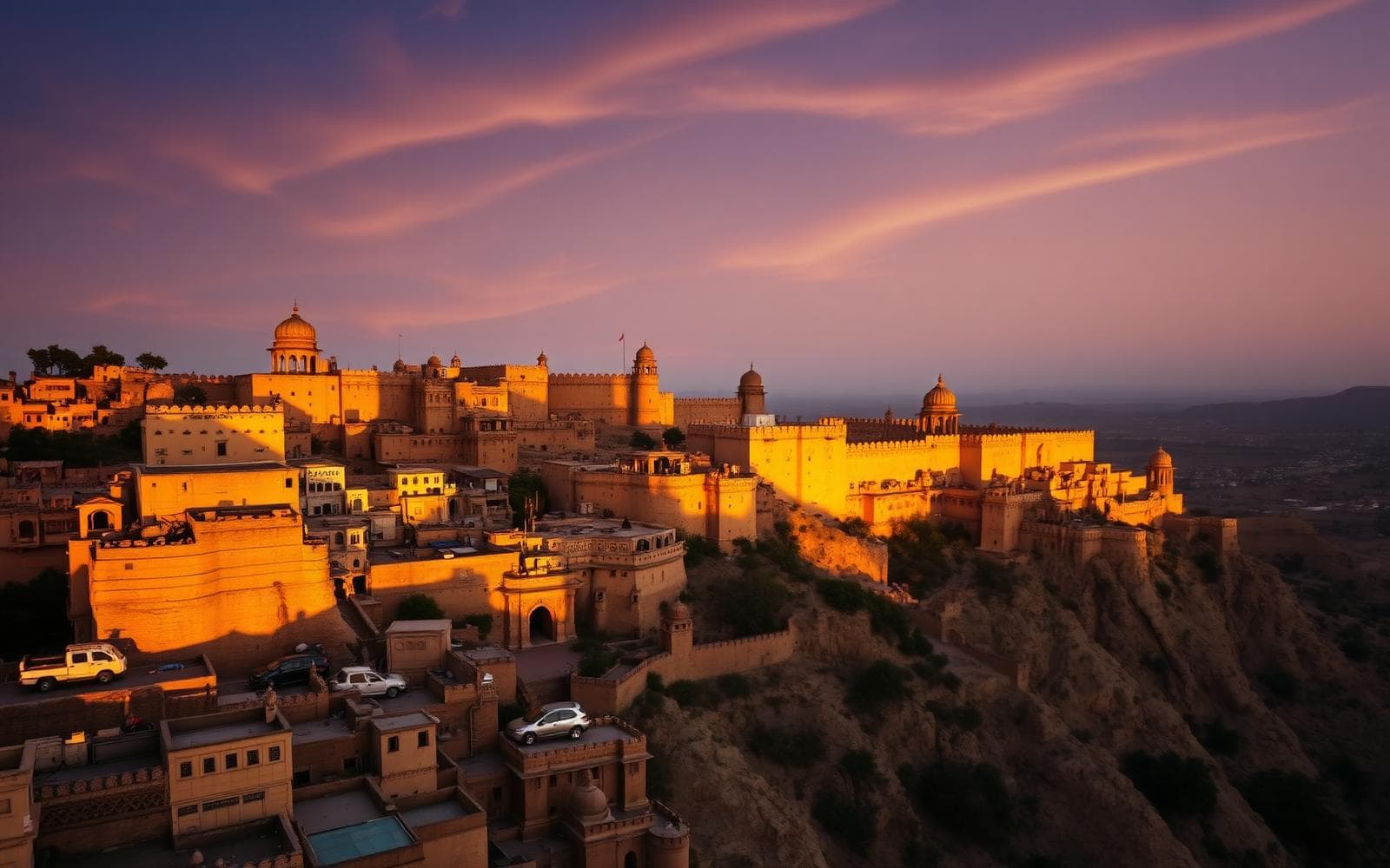 Jaisalmer Fort glowing at sunset